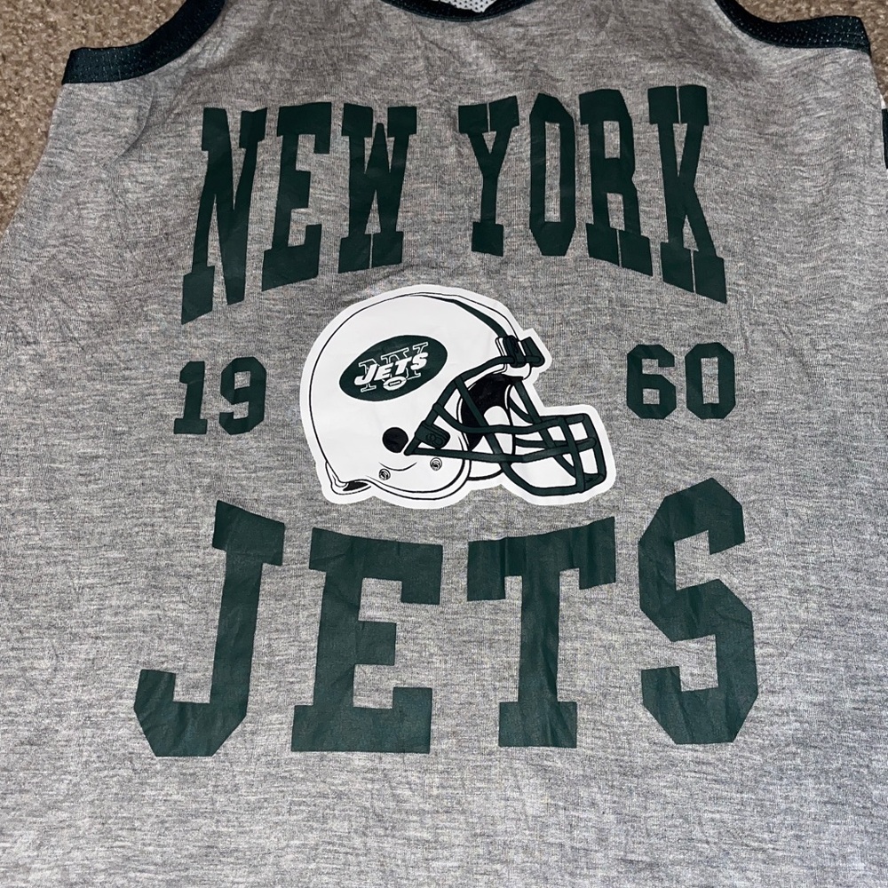 NFL NY Jets Team Apparel Green and White Mesh Tank - Picture 2 of 5